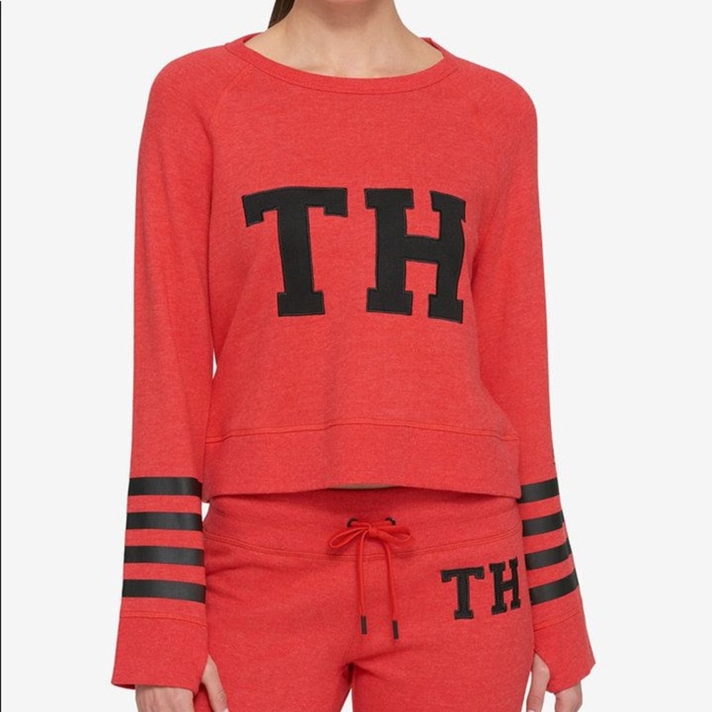 TOMMY HILFIGER Logo Red Sweatshirt